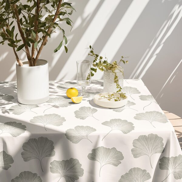 Goldea față de masă 100% bumbac - frunze de ginkgo 100 x 140 cm