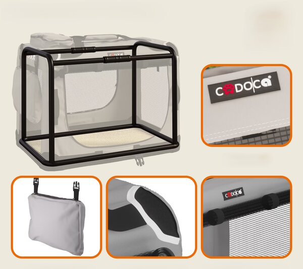 Deuba Geanta portabila pentru caini M 60x42x42 cm - gri