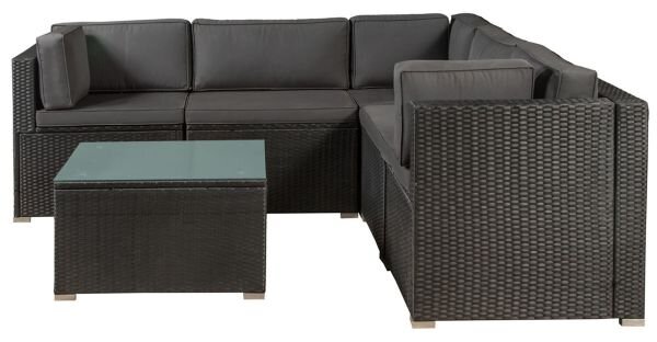 Juskys Set canapea Nassau gri inchis
