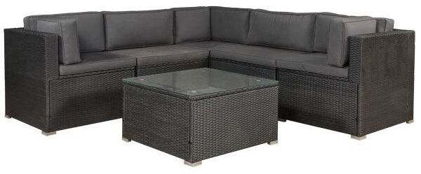 Juskys Set canapea Nassau gri inchis