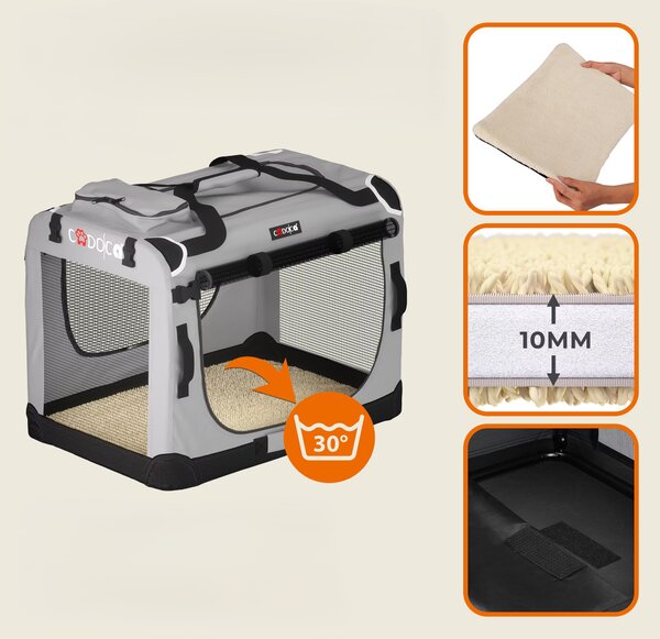 Deuba Geanta portabila pentru caini M 60x42x42 cm - gri