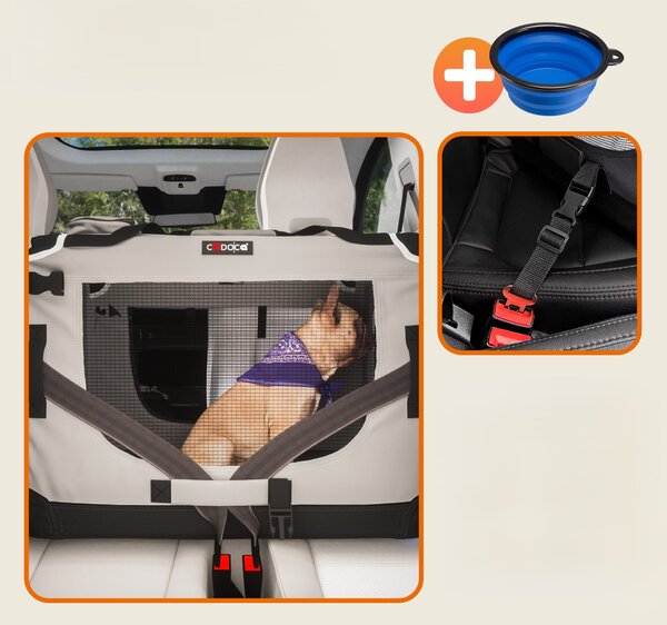 Deuba Geanta portabila pentru caini M 60x42x42 cm - gri
