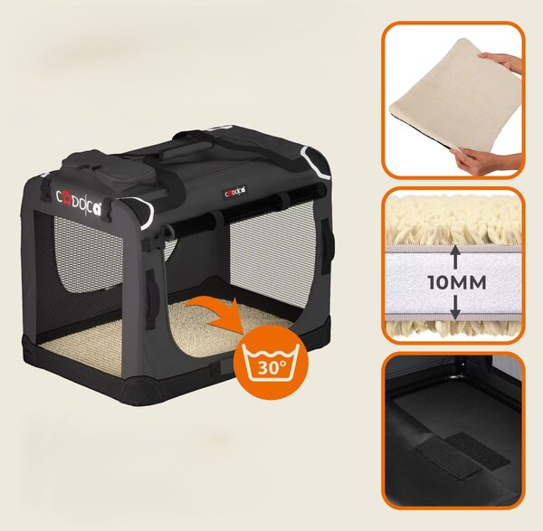 Deuba Geantă portabilă pentru câine M 60x42x44 cm - antracit