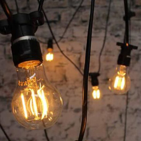 Ghirlanda luminoasa 5 m. cu 5 becuri A60 LED E27 interconectabila