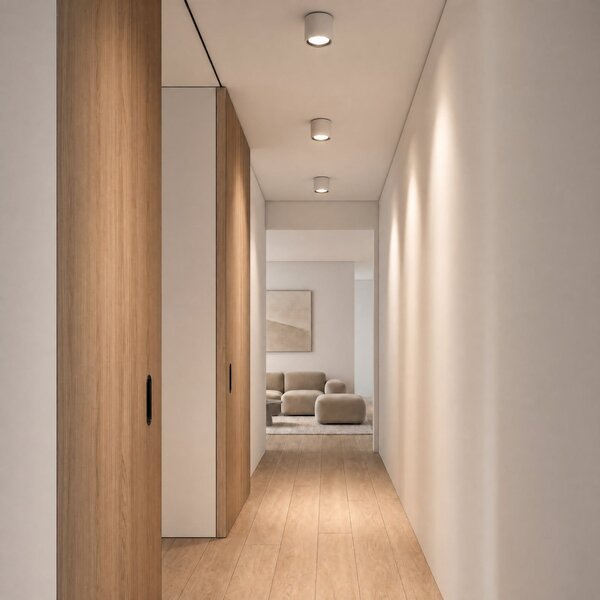 Nordlux Spot LED Fallon, dimabil 3 trepte, alb/oțel, reglabil, Alb, Camera de zi / sufragerie, Metal