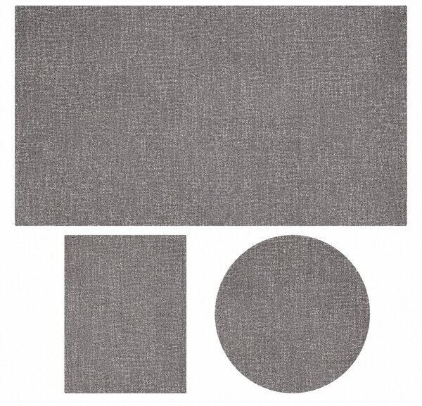 Set 3 Covoare Fargo 71501-070, Gri, 1 buc 80x150 cm, 1 buc 160x230 cm , 1 buc rotund 120x120 cm