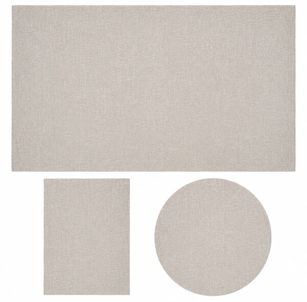 Set 3 Covoare Fargo 71501-050, Crem, 1 buc 80x150 cm, 1 buc 160x230 cm , 1 buc rotund 120x120 cm