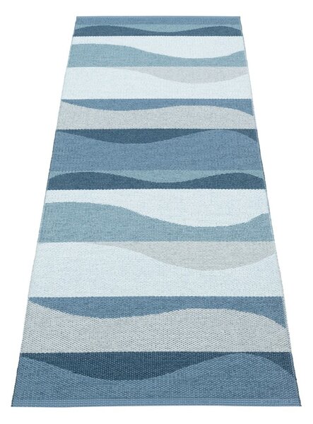 Covor tip traversă pentru interior și exterior albastru 70x200 cm Urvi Water – Pappelina