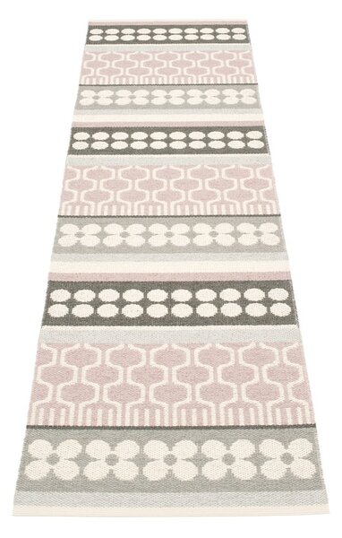 Covor tip traversă pentru interior și exterior roz deschis/gri 70x270 cm Asta Pale Rose – Pappelina