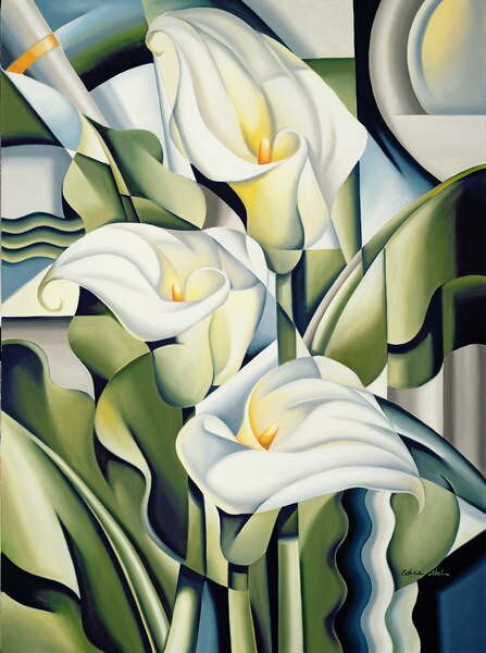 Abel, Catherine - Reproducere Cubist Lilies, (30 x 40 cm)