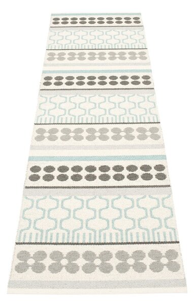 Covor tip traversă pentru interior și exterior gri/turcoaz 70x270 cm Asta Pale Turquoise – Pappelina