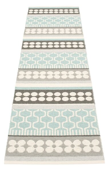 Covor tip traversă pentru interior și exterior gri/turcoaz 70x270 cm Asta Pale Turquoise – Pappelina