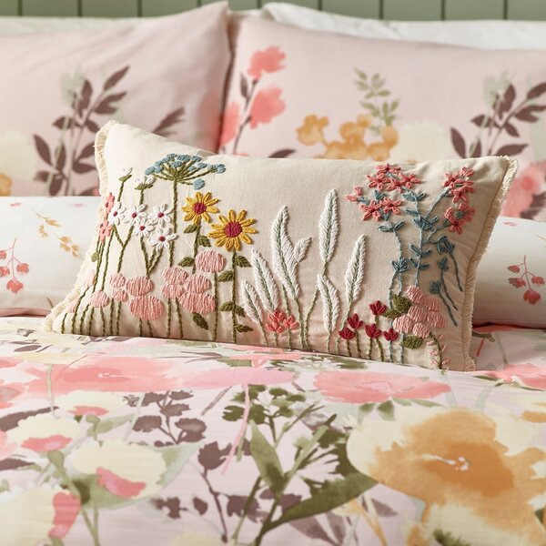 Pernă decorativă din bumbac 30x50 cm Countryside Floral – Catherine Lansfield