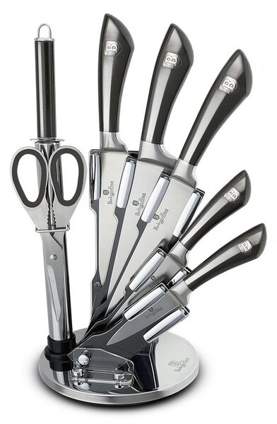 Set de cuțite din oțel inoxidabil în suport 7 buc. negru BerlingerHaus