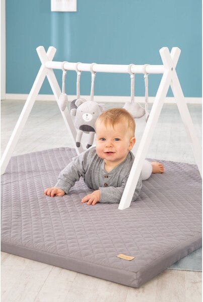 Saltea de joacă pentru copii gri închis 120x120 cm Style – Roba