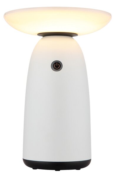 Globo Lampă de masă solară cu LED 36625, alb, metal, 23 cm, dimabil, reglabil, Alb, Aluminiu, Modern