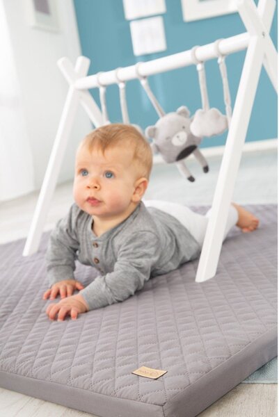 Saltea de joacă pentru copii gri închis 120x120 cm Style – Roba