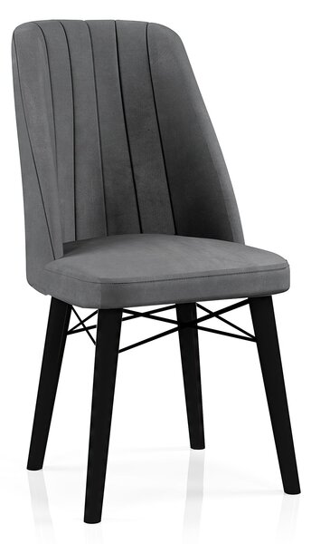 Scaun Babyface Madrid Gri Picioare Negru