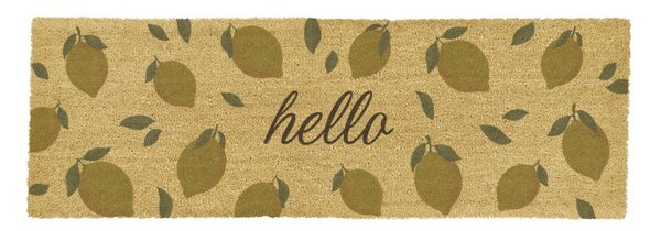 Covoraș de intrare din fibre de nucă de cocos 40x120 cm Hello Lemons – Artsy Doormats