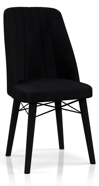 Scaun Babyface Madrid Gri Picioare Negru