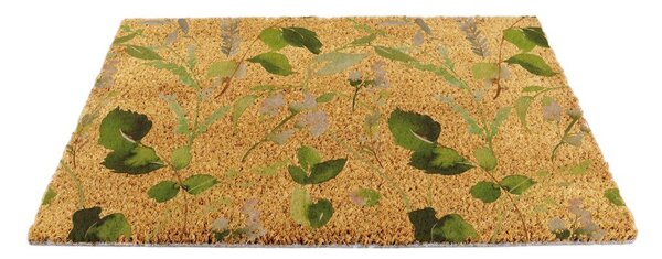 Covoraș de intrare din fibre de nucă de cocos 40x60 cm Watercolour Leaves – Artsy Doormats