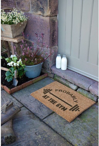 Covoraș de intrare din fibre de nucă de cocos 40x60 cm Probably At The Gym – Artsy Doormats