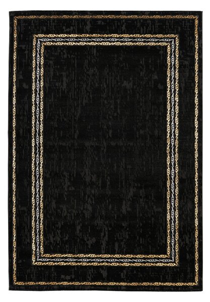 Covor MARMARIS 404, 160x230 cm, forma dreptunghiulara, fibre sintetice, negru