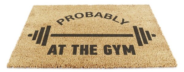Covoraș de intrare din fibre de nucă de cocos 40x60 cm Probably At The Gym – Artsy Doormats