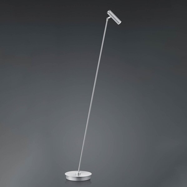 HELL Lampadar LED Tom, dimabil, nichel, reglabil, Gri, Camera de zi / sufragerie, Metal, Modern