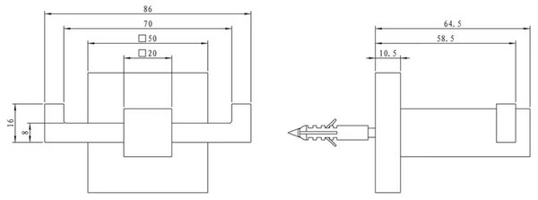Kronenbach Quara suport prosop crom 29.210.080.7505