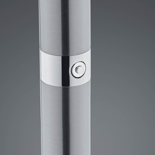 HELL Lampadar LED Findus, 1 bec, nichel, reglabil, Gri, Camera de zi / sufragerie, Metal, Modern