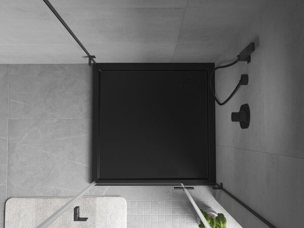 Mexen Flow cadă de duș pătrată slim 85 x 85 cm, negru mat - 46S708585