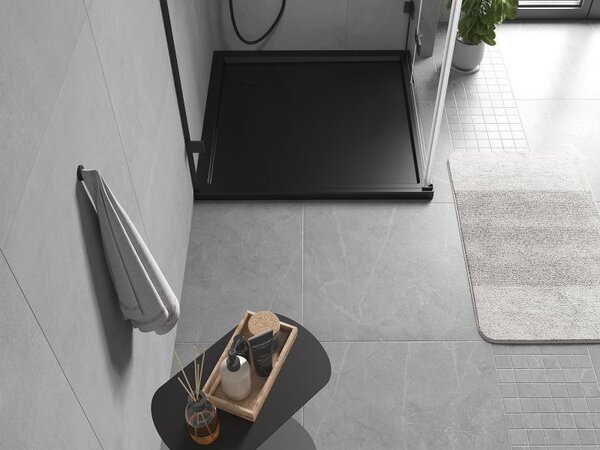 Mexen Flow cadă de duș pătrată slim 85 x 85 cm, negru mat - 46S708585