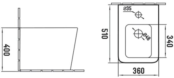 Mexen, Bideu vertical Mexen Cube, alb - 36925000