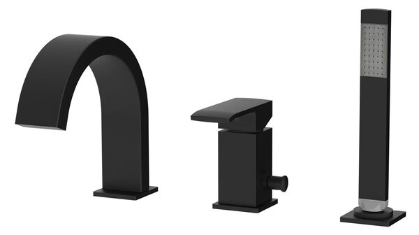 Kronenbach Quara 3.0 baterie cadă-duș cadă negru KB100366C11