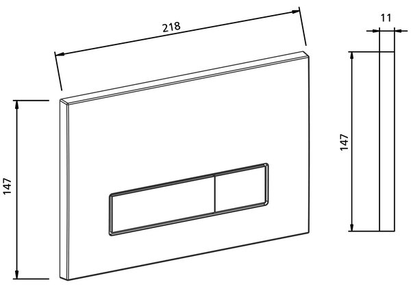 Kronenbach Plantec 2.0 buton de spălare pentru WC crom lucios KB828021904