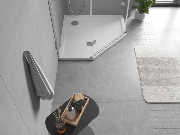 Mexen Flow cadă de duș pentagonală slim 90 x 90 cm, alb lucios - 46P109090