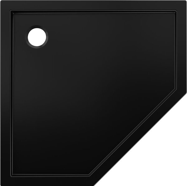Mexen Flow cadă de duș pentagonală slim 90 x 90 cm, negru mat - 46P709090