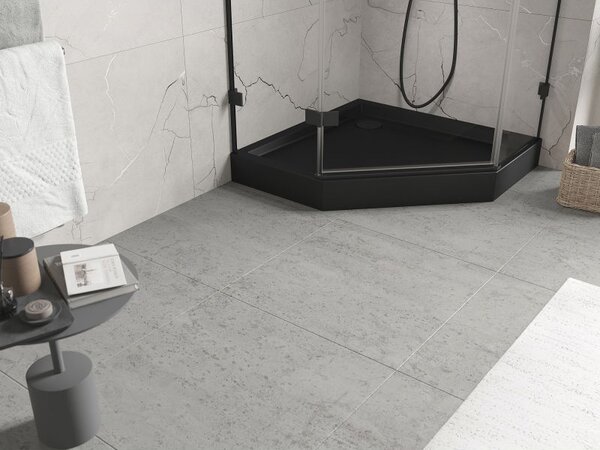 Mexen Flow+ cadă de duș pentagonală 80 x 80 cm, negru mat - 46P708080H