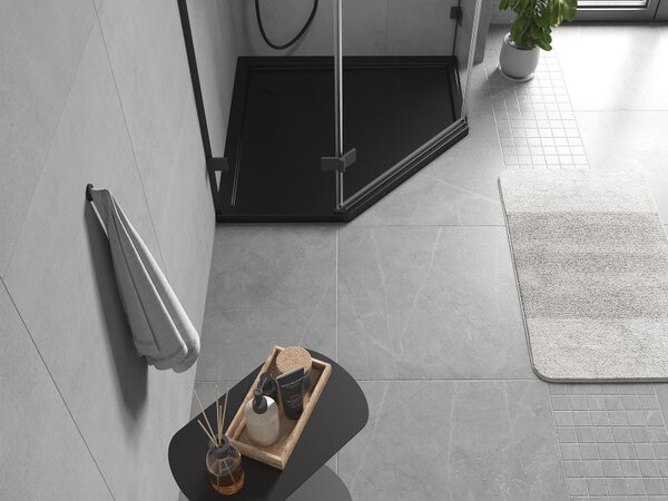 Mexen Flow cadă de duș pentagonală slim 90 x 90 cm, negru mat - 46P709090