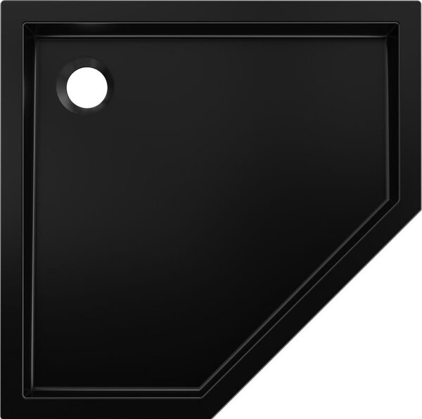 Mexen Flow+ cadă de duș pentagonală 80 x 80 cm, negru mat - 46P708080H