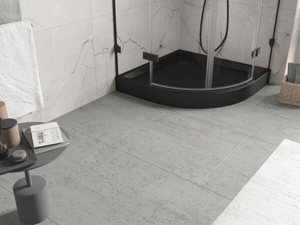 Mexen Flow+ cadă de duș semirotundă 80 x 80 cm, negru mat - 46Q708080H