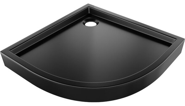 Mexen Flow+ cadă de duș semirotundă 80 x 80 cm, negru mat - 46Q708080H