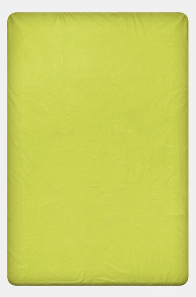 Cerşaf de pat cu elastic din bumbac, verde verde