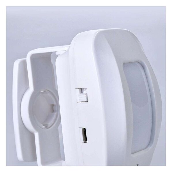 Detector de mișcare wireless (gong) la priză, extern PIR senzor, alb