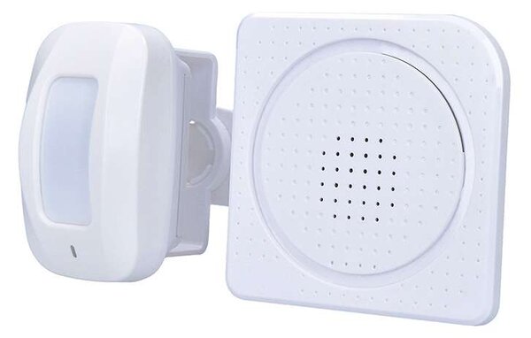 Detector de mișcare wireless (gong) la priză, extern PIR senzor, alb