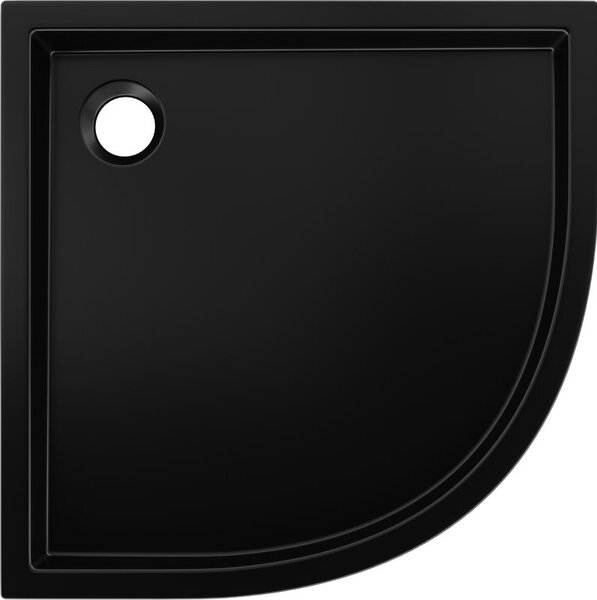 Mexen Flow+ cadă de duș semirotundă 80 x 80 cm, negru mat - 46Q708080H