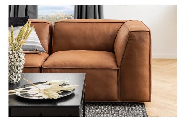 Modul pentru canapea maro coniac (colț stânga) Fairfield Kentucky – Bonami Selection