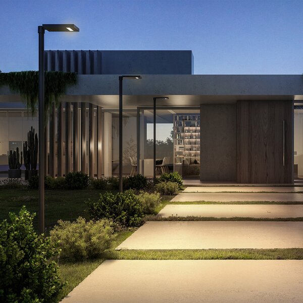 KLEWE LED lumină solară LINK fără stâlp, antracit, IP65, Negru, Aluminiu, Modern, Lumini solare