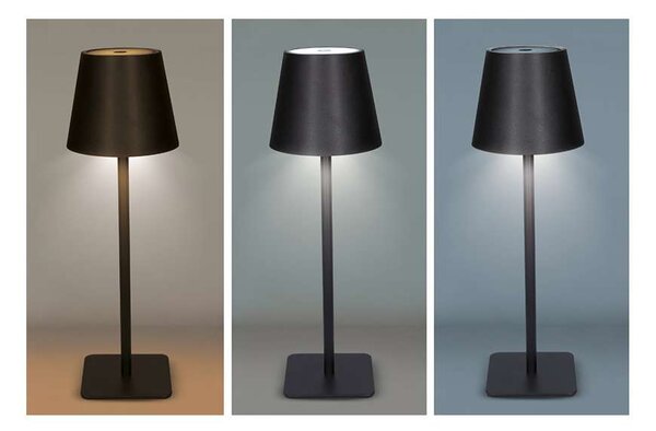 Lampă LED de podea WO69 reîncărcabil, negru